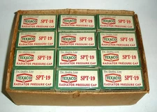 Vintage NOS TEXACO FULL CASE BOX LOT New Old Stock SPT-19 RADIATOR PRESSURE CAPS