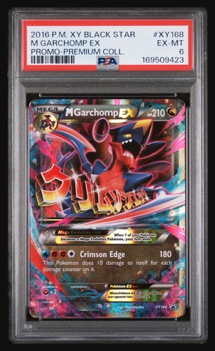 2016 Pokémon TCG XY Black Star Promo M Garchomp EX XY168 Holo English PSA 6