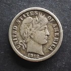 1912  **D**  BARBER SILVER DIME   ** NICE** - FREE SHIPPING! C1722