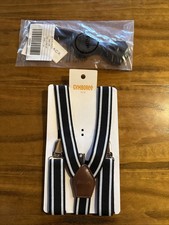 NWY BOYS JANIE  JACK AND GYMBOREE BOW TIE AND SUSPENDERS HOLIDAY SUIT 10/12 BLK