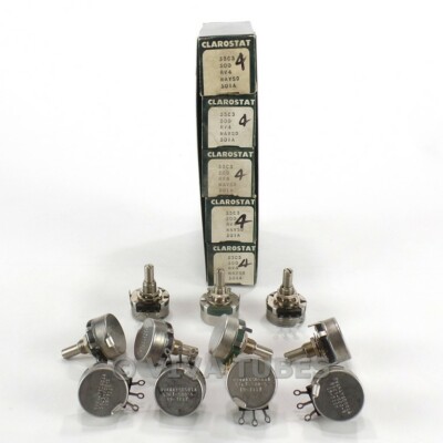 Potenziometro Vintage NOS Clarostat 250k Ohm Con Interruttore (1989) – Per Amplificatori Chitarra/Basso