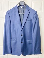 EXPRESS Slim Fitted Blue Luxe Blazer 45 Chest ; 76 Length