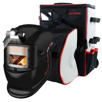 TRQWH Auto Darkening Welding Helmet & Welding Tools Backpack, Large Capacity
