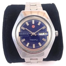 Nice Soviet CHAIKA Quartz wrist watch Rare USSR Model w/brslt *US SELLER* #1106