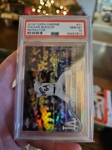 2018 Topps Chrome Refractor Walker Buehler #71 PSA 10 GEM MT Rookie RC