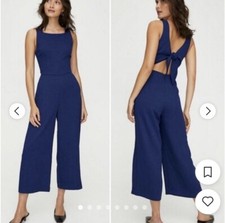 ARITZIA Wilfred  coulement Jumpsuit Japanese Crepe Cut Out Back Tie Sleeve-less