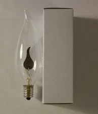 5 PACK FLICKER FLAME LIGHT BULBS E12 CANDELABRA BASE 3w CA-8 1500 HOURS 22104JQ