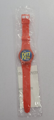 Red Ritz Crackers Wrist Watch Rare Vintage