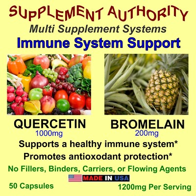 Quercetin Bromelain Antioxidant Immune System Support, NEW & FRESH INTRO PRICE!