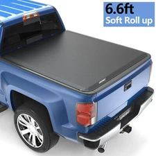 6.6FT Soft Roll-Up for 2014-2019 Silverado / Sierra 1500 Tonneau Cover Truck Bed