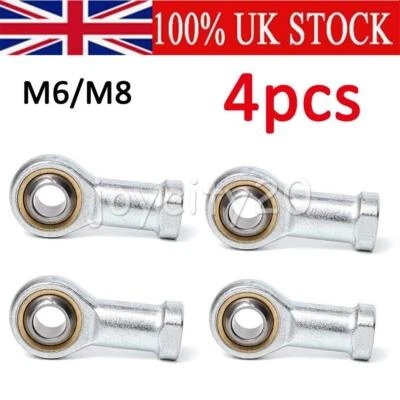 NATURE.LIFE1 4PCS PHS FEMALE ROD END BEARING ROSE JOINT M6 M8 Right Hand THREAD NEW UK STOCK