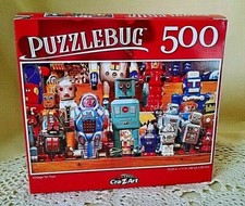 Tin Toys Puzzle New Puzzlebug 500 Pc Vintage Space Robot Toy 2020 Sealed #5510 on The Hot Collector