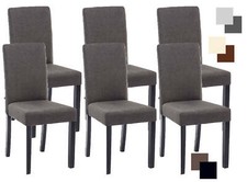 6er Set Esszimmerstuhl Ina Stoff Küchenstuhl Polsterstuhl Lehnstuhl Hochlehner