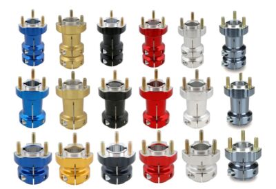 Radstern, Alu, eloxiert, für 30mm Achse, 62mm - 115mm lang