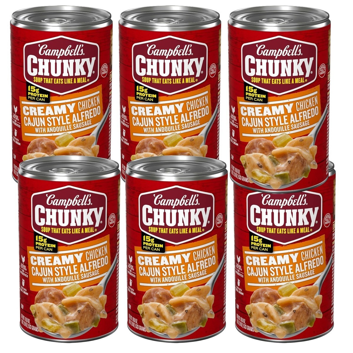 Campbell's Chunky Soup Spicy CHICKEN QUESADILLA (6 Cans) Ready to