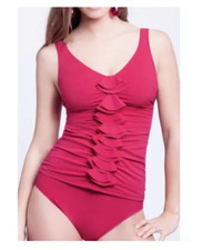Profile By Gottex Women's Rapture Underwire Tankini Top Cherry Size 38D 3050