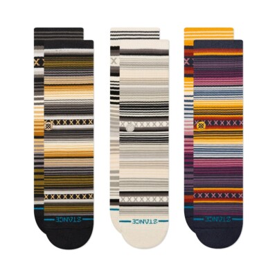 Stance Curren Crew Socken 3er Pack Forest Medium und Large NEU