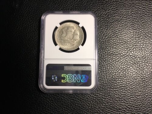 1936 Long Island Silver Commemorative Coin NGCAU 58 original uncleaned - Picture 2 of 2