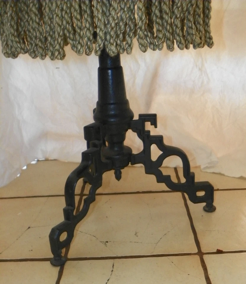 Taburete de piano/taburete de órgano estampado verde hierro negro (PB-18) Foto 3 de 4