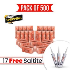 Bulk 500 Pack Himalayan Salt Bricks for Sauna 8x4x2    FREE 17 Salt Glue 