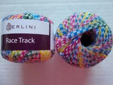 Berlini Race Track cotton blend ribbon yarn, Brooklands, lot of 2 (120 yds each)
