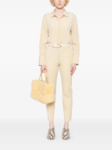Joseph Coleman Ivory Gabardine Flat Front Trouser Pants SZ 34/2 NWT $455