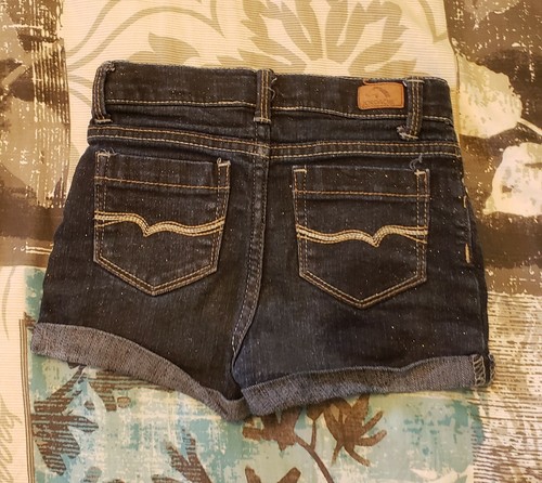Girls Cuffed Jean Shorts w/ Sparkles 