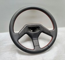 Peugeot 205 Gti Steering Wheel Rallye New Leather Red Stitch Rare Excellent Peugeot 205 Gti Steering Wheel Rallye New Leather Red Stitch Rare Excellent