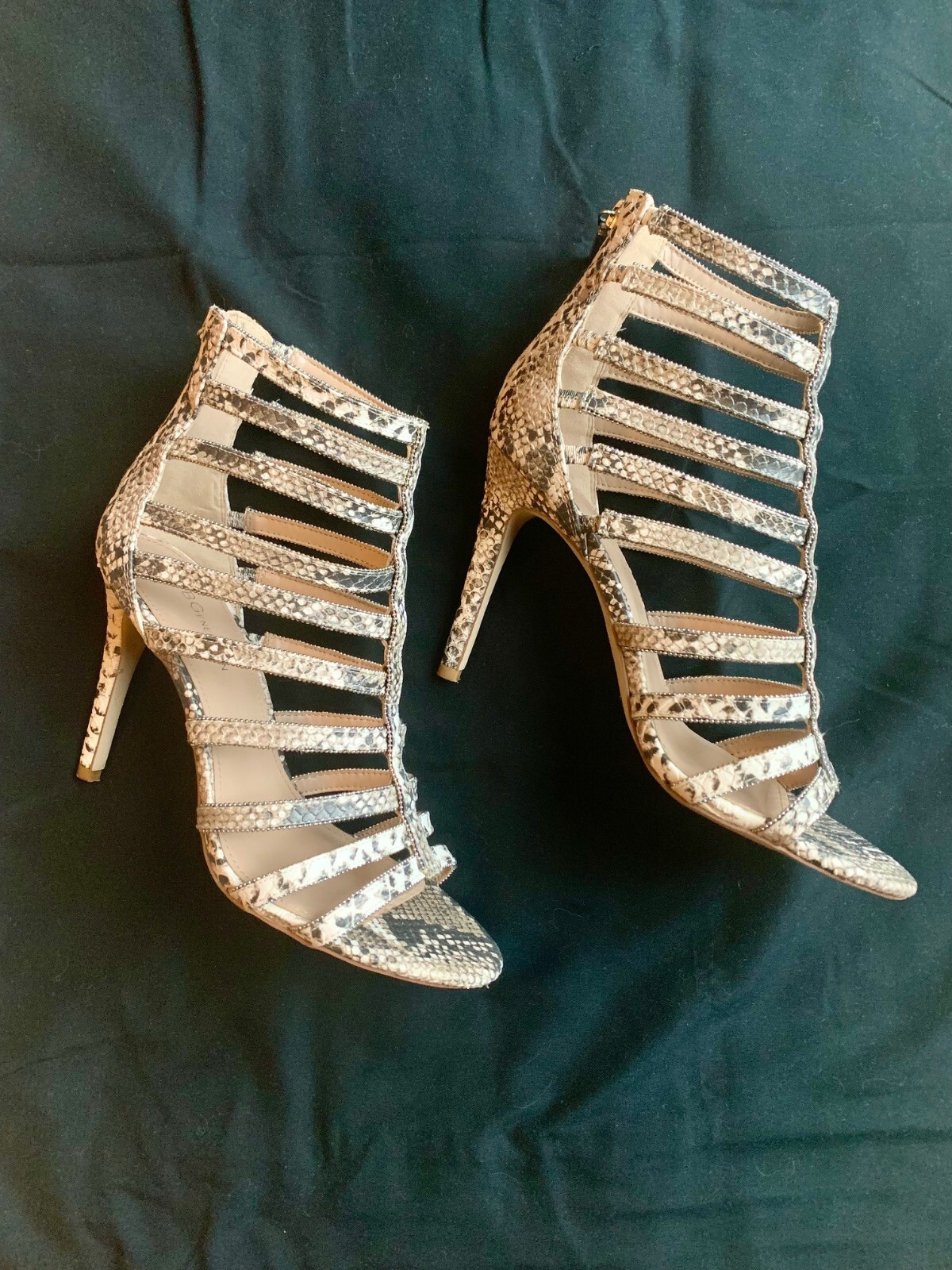 BCBGeneration Gladiator Snake Skin Strappy Sexy H… - image 2