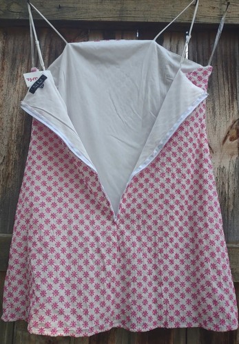 Trixie Floral print Spaghetti Strap Straight Neck zipper back womens dress-XL - Picture 7 of 11