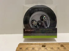 E-Circuit Bling Digital Ear Buds with Case/Extra Buds Black NIB