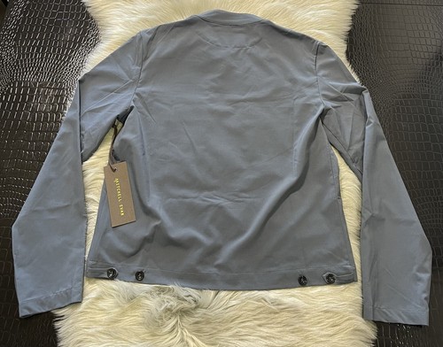 NWT Mitchell Evan Tech Zip Up Comfy Jacket Size Medium Made USA Blue Gray NEW - Picture 8 of 12