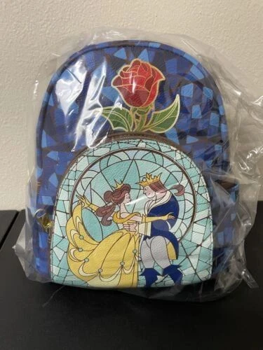 Loungefly Disney Beauty And The Beast Stained Glass Mini Backpack