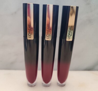3 pack, L'Oréal Brilliant Signature Shiny Lip Stain Lipstick 313 Be Rebellious!.