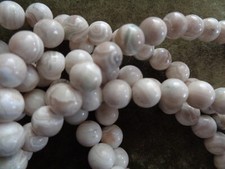 Botswana Agate beads, Vintage, 6 8mm, 13 1/2-14 in strand, Designer Quality