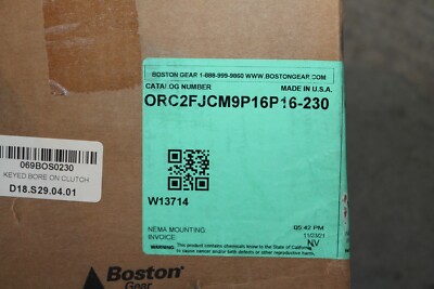 Boston orc2fjcm9p16p16-230 ORC-F Series Trig-O-Matic Overload Release Clutch