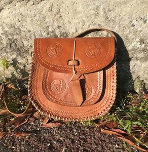 embossed leather bag