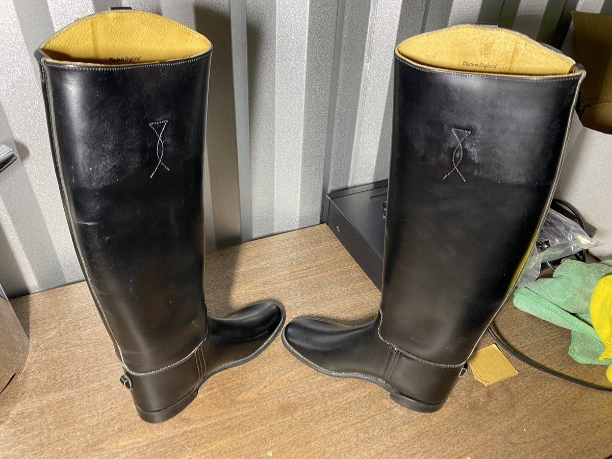 Bottes D'équitation Marlborough En Cuir Noir – Femmes, Taille 5.5 US (Confort Et élégance équestres)