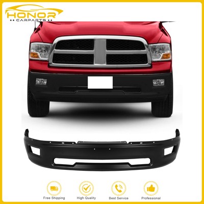 Front Bumper Black Steel For 09-12 Dodge Ram 1500 w/ Fog Light Holes 68206067AA