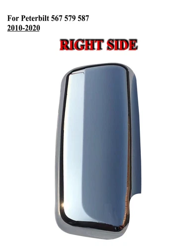 Passenger Right Side Door Mirror Chrome Back Cover for Peterbilt 567 579 587