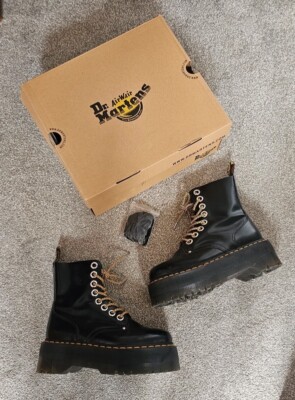 Dr Martens jadon max quad platform chunky black leather ankle