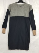Madewell Foldover Crew Neck Sweater Dress Merino Wool Navy Blue Size XXS