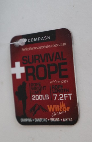Survival Wrist Band with Compass - Picture 3 of 9