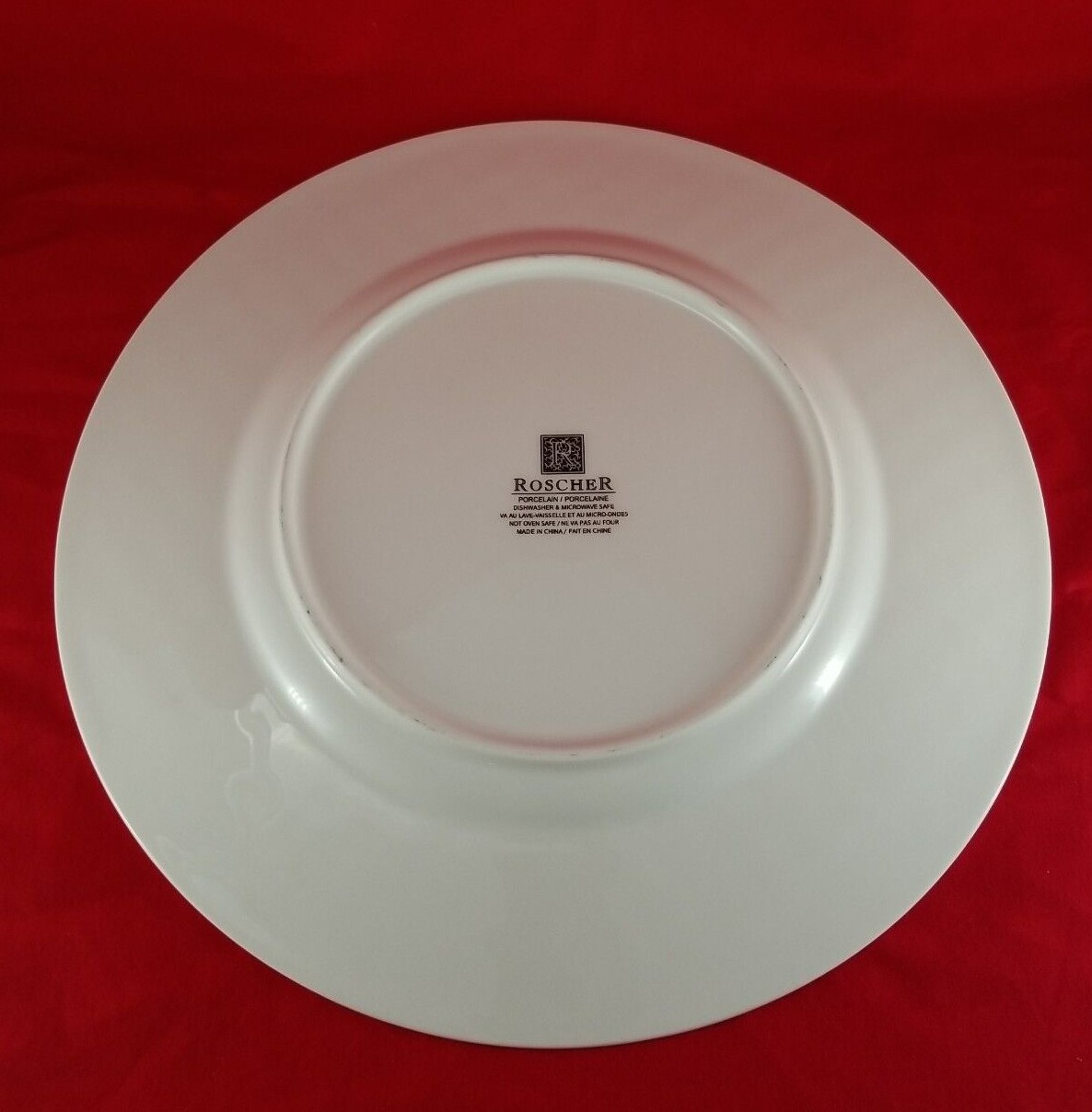 Roscher White Round Bone China Basket Weave Dinner Plate eBay