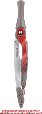 Maped Zirkelkasten Stop System, 3-teilig, rot