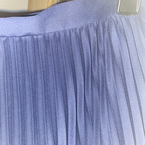 Size 14 Navy Pleated Lined M&S Collection Skirt - Picture 4 of 4