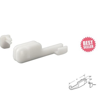 M 6090 Shower Door Bottom Guide, 2 In. , Nylon Construction, Bottom Mount 2 Pack