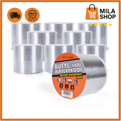 Butylband Selbstklebend Silber 4x16ft Reparatur Wasserdicht