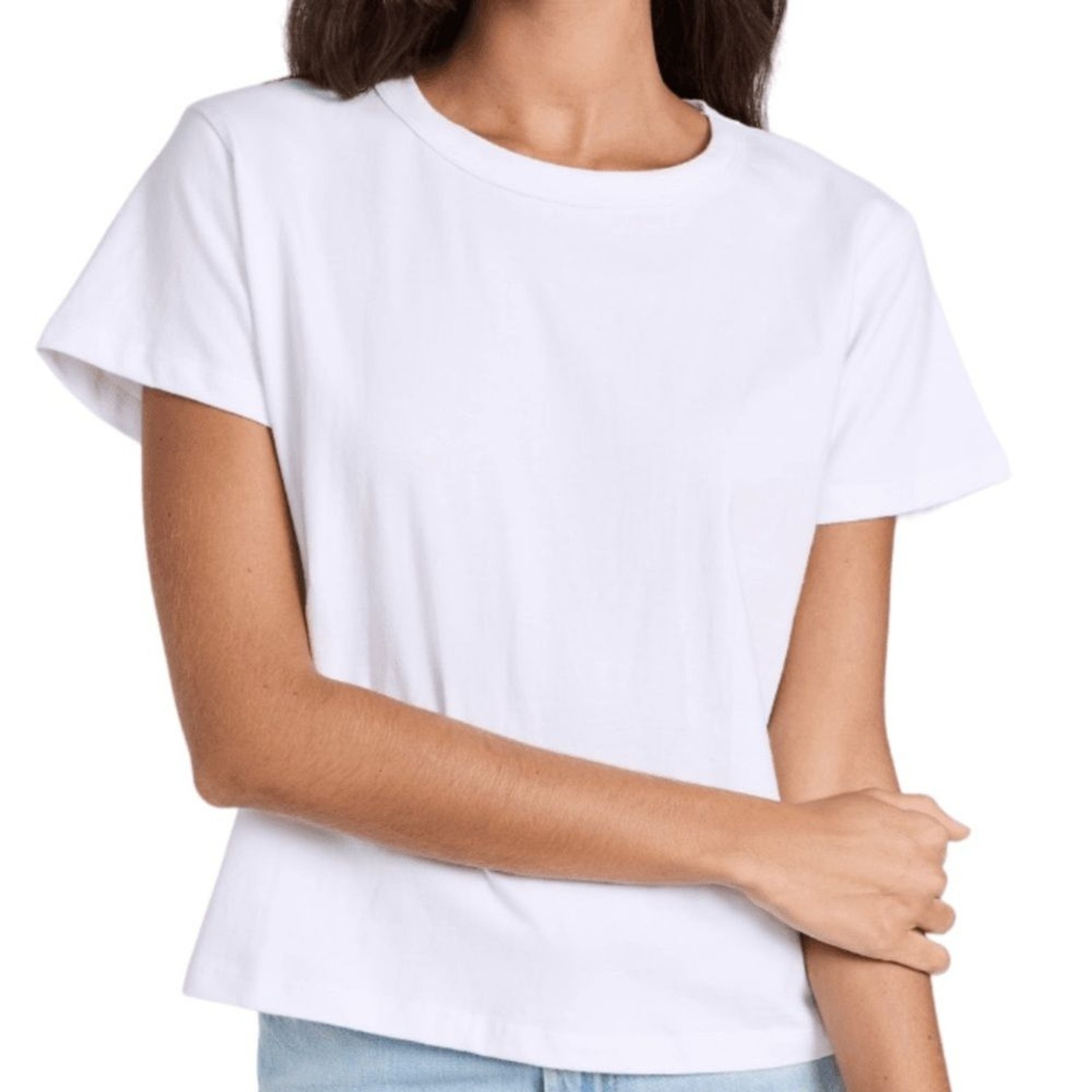 J Crew Slim-fit Crewneck T-shirt in Organic Slub Cotton Size Small in White NWT