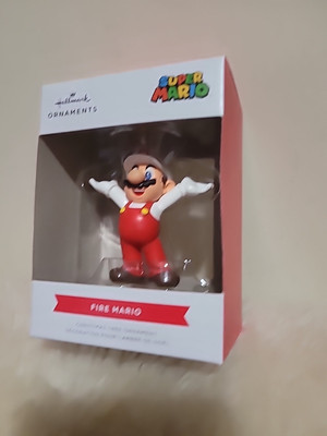 Fire Mario Super Mario Hallmark Ornament Hallmark 2022 Mini
